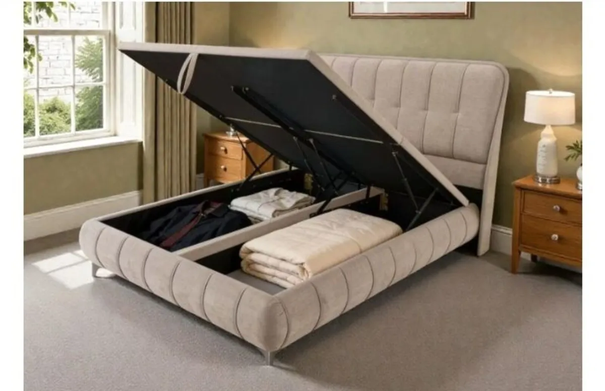 Limerick Beige Storage Bed - Image 2