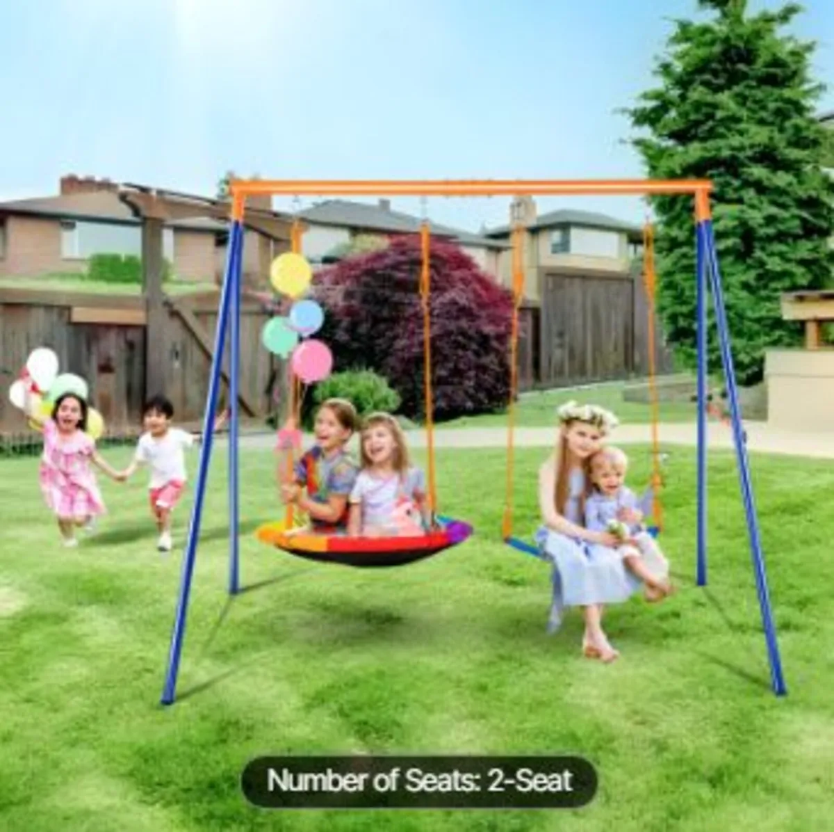 Swing Sets for Backyard, 440lbs Load Capacity - Image 3