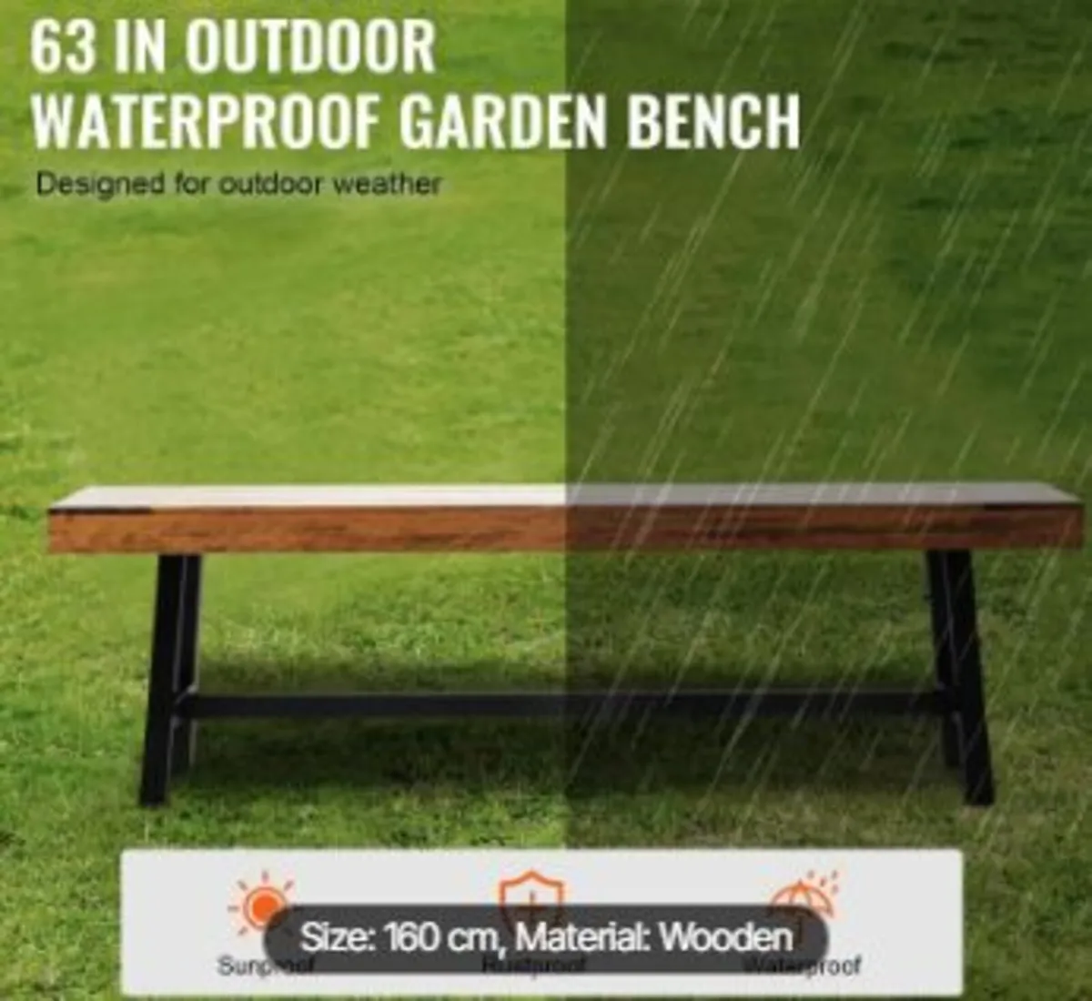 Outdoor Bench, 63 inches - Image 2