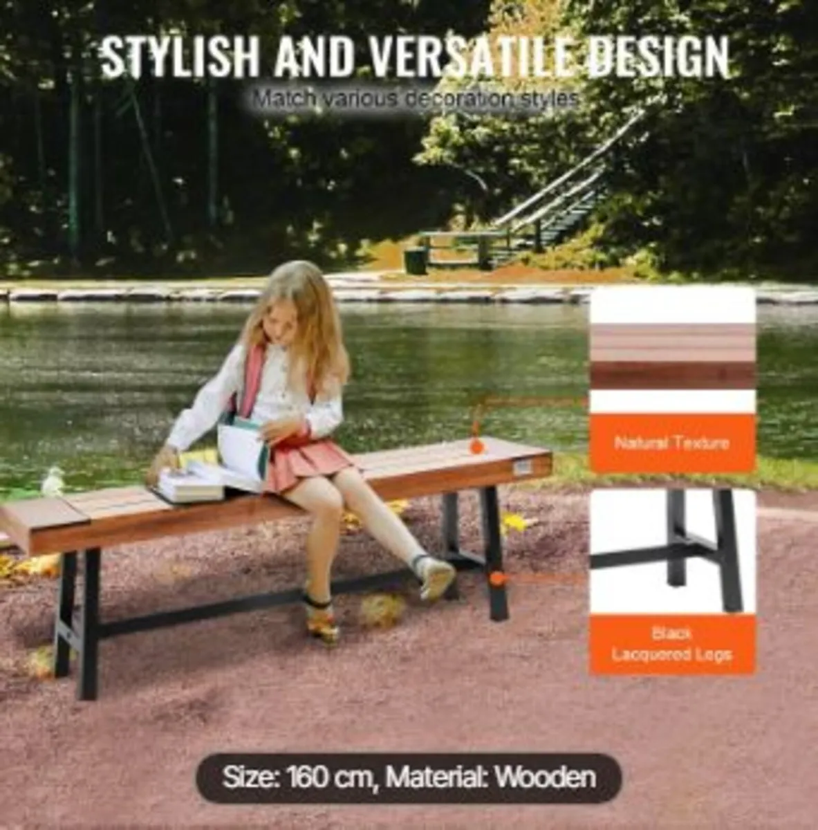 Outdoor Bench, 63 inches - Image 4