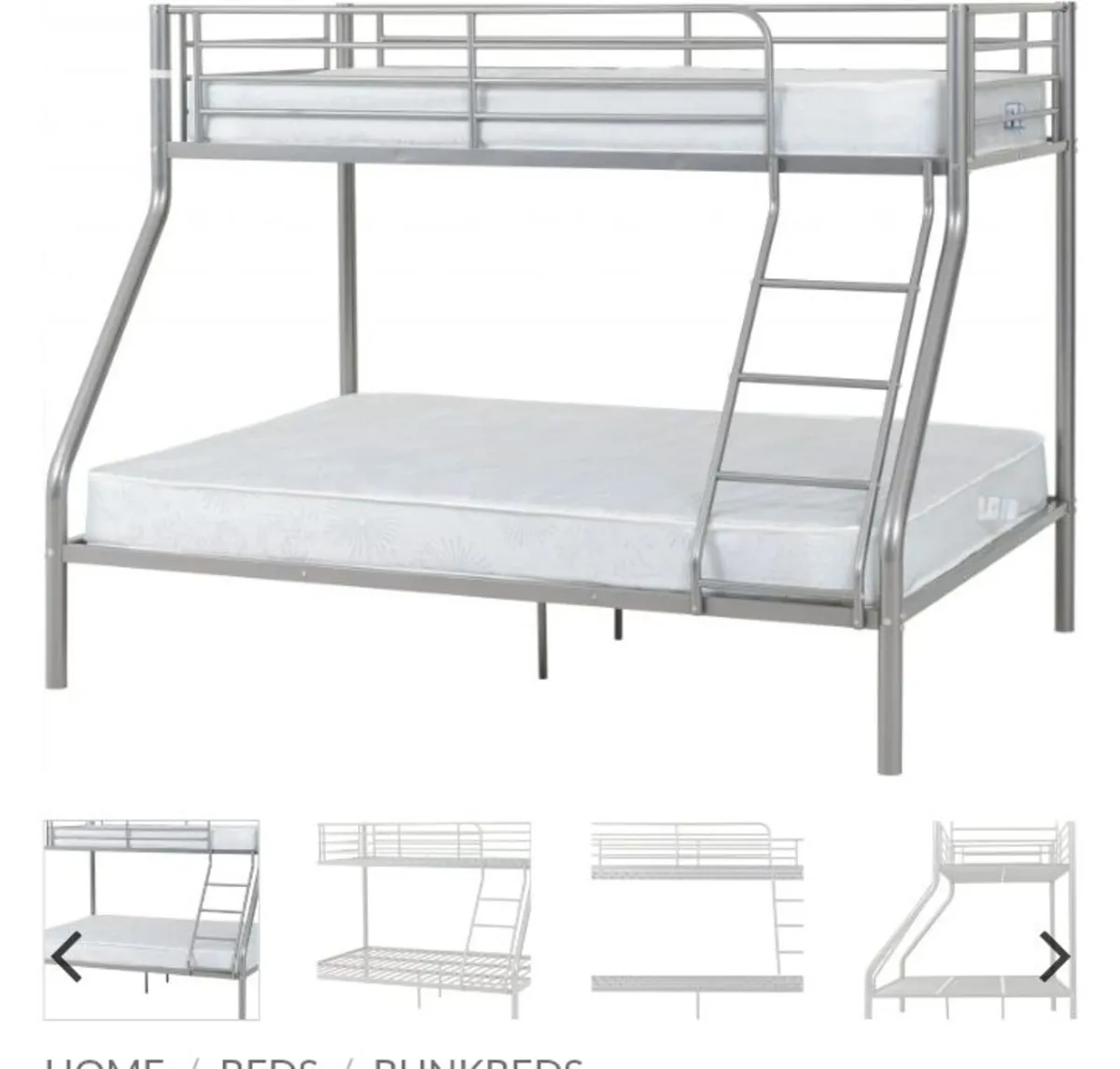 Tandi Triple Sleeper Bunk Bed – Silver - Image 2