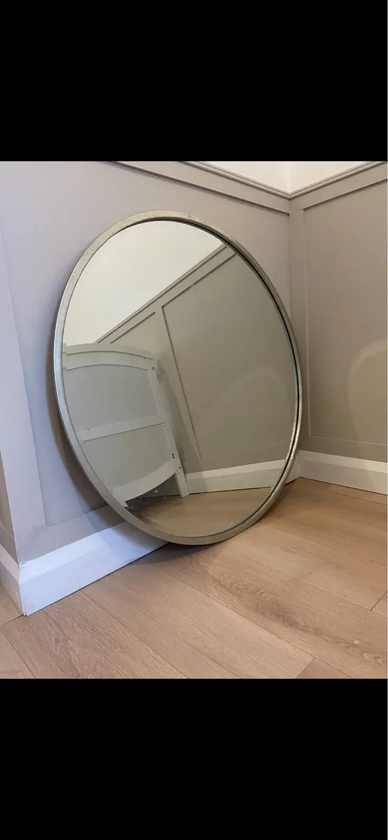 Laura Ashley Mirror in Brushed Chrome - Image 1