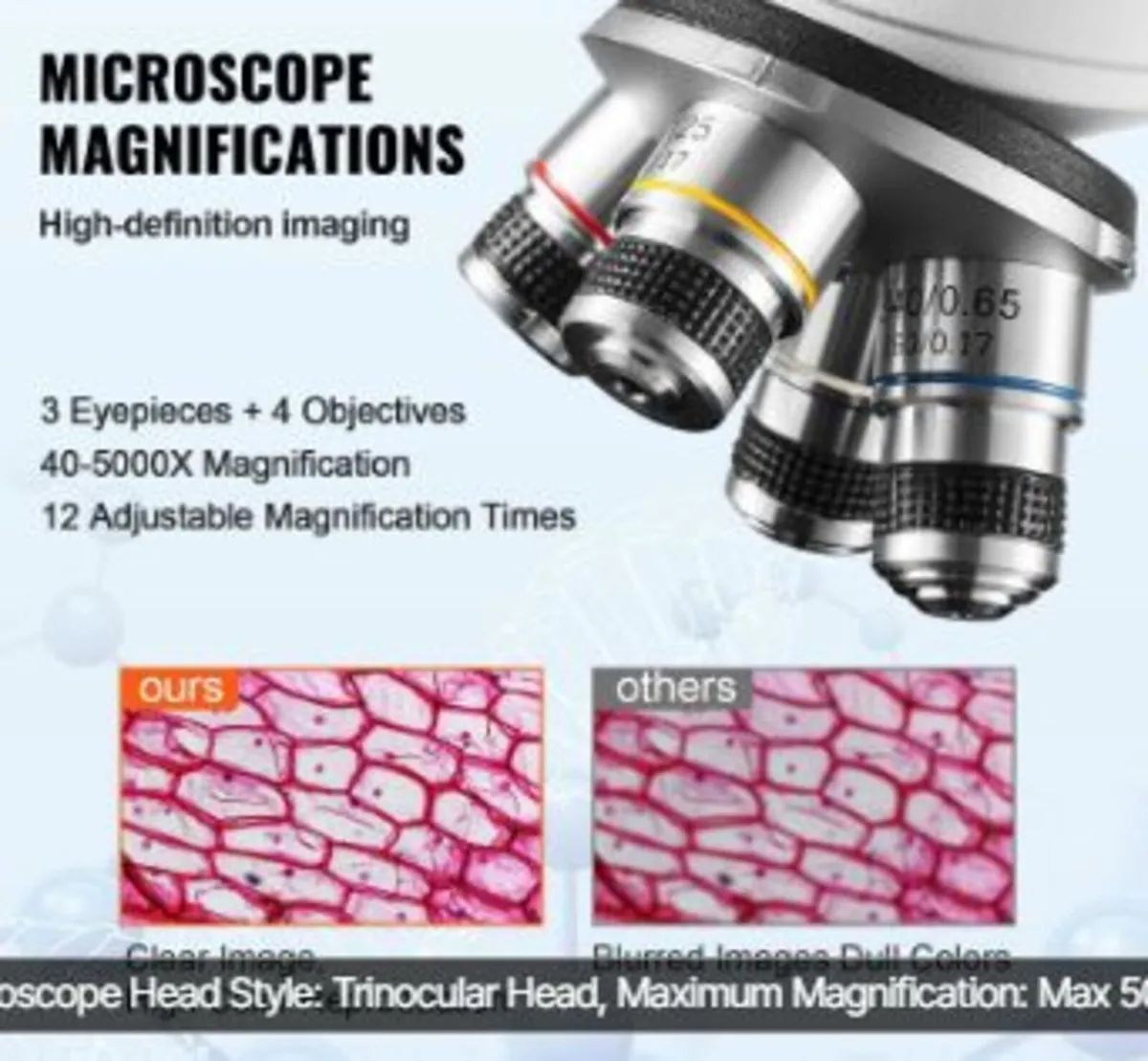 Compound Trinocular Microscope 40X-2500 - Image 2