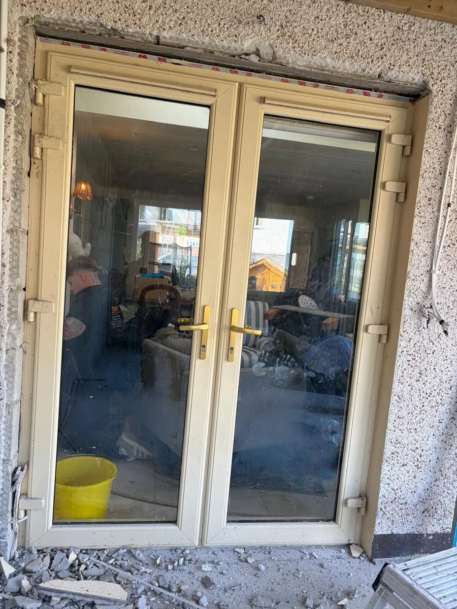 Cream French doors double opening