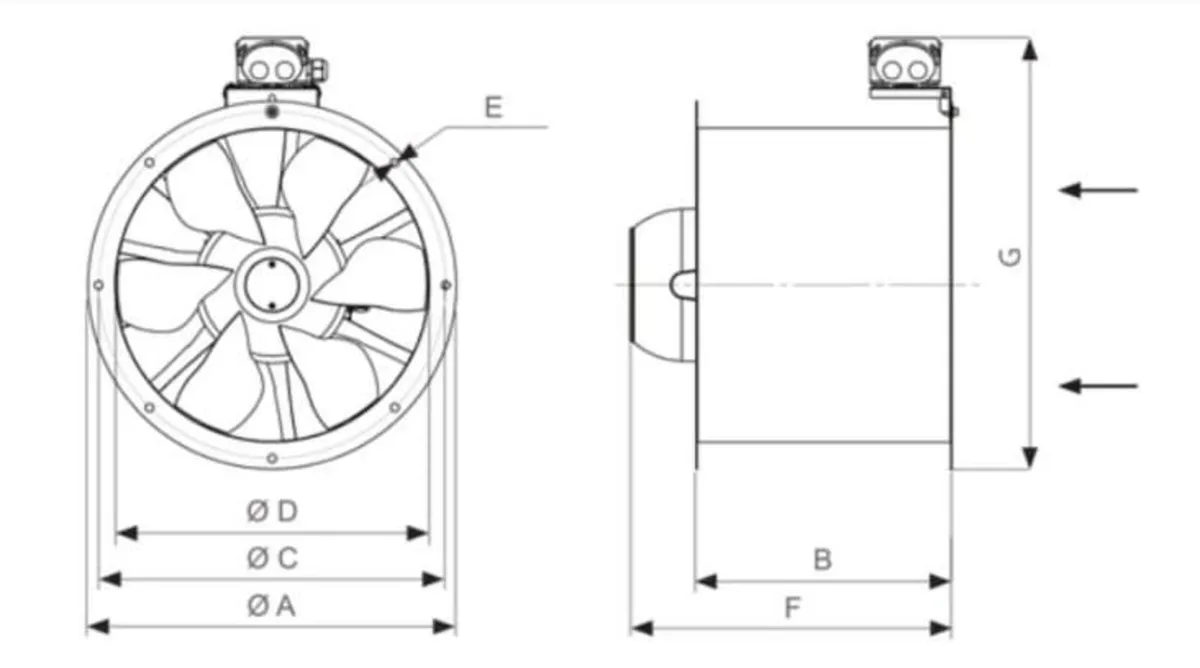 HARMANN MAXEE 400/4/6800T – 400MM DIAGONAL DUCT FA - Image 4