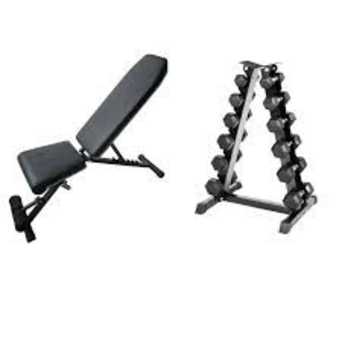 105kg Hex Dummbell Set with Bench