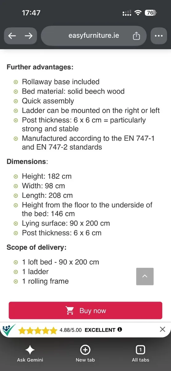 Loft Bed / High sleeper - Image 2