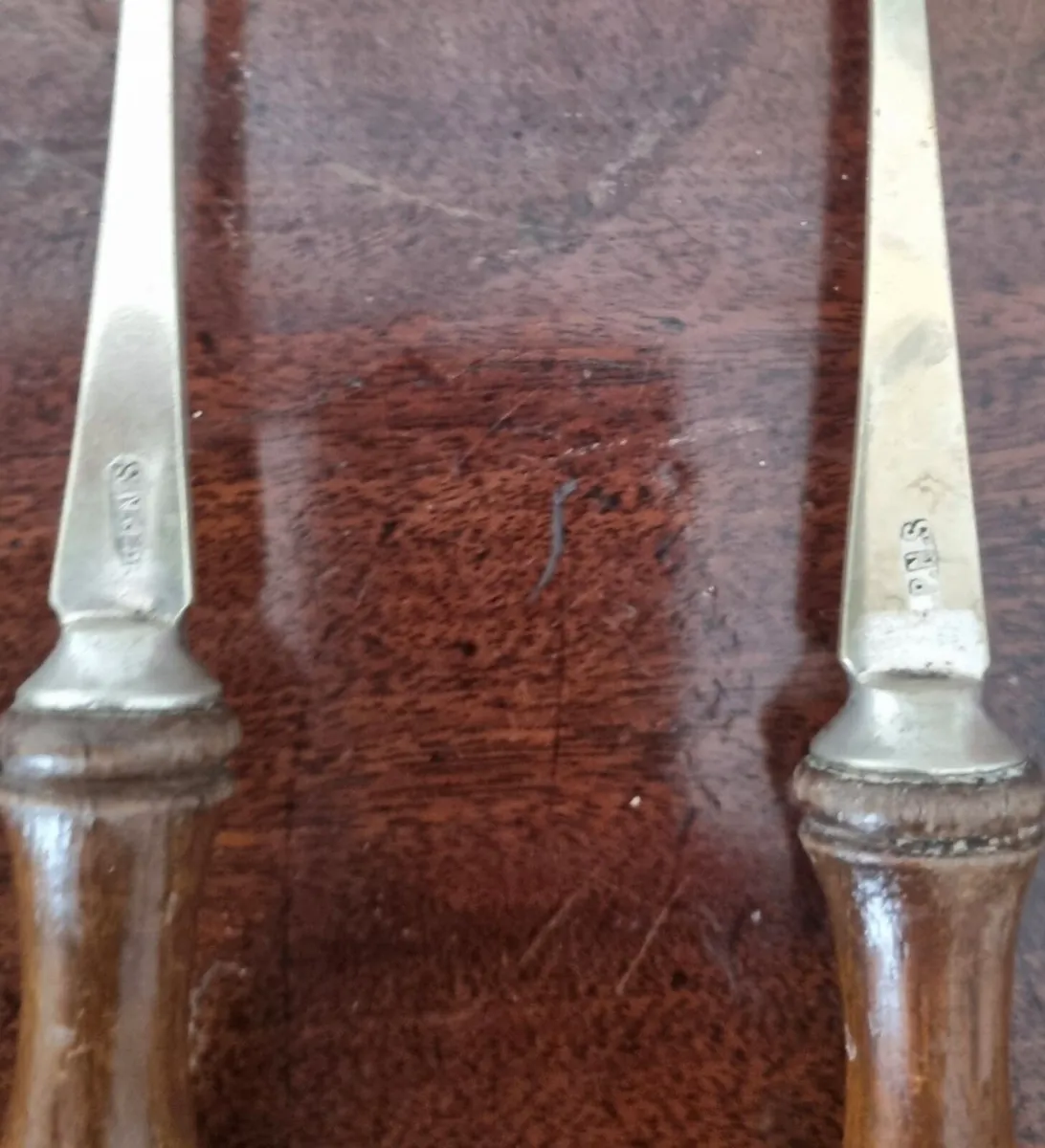 Antique Silver Serving Spoons - Image 2