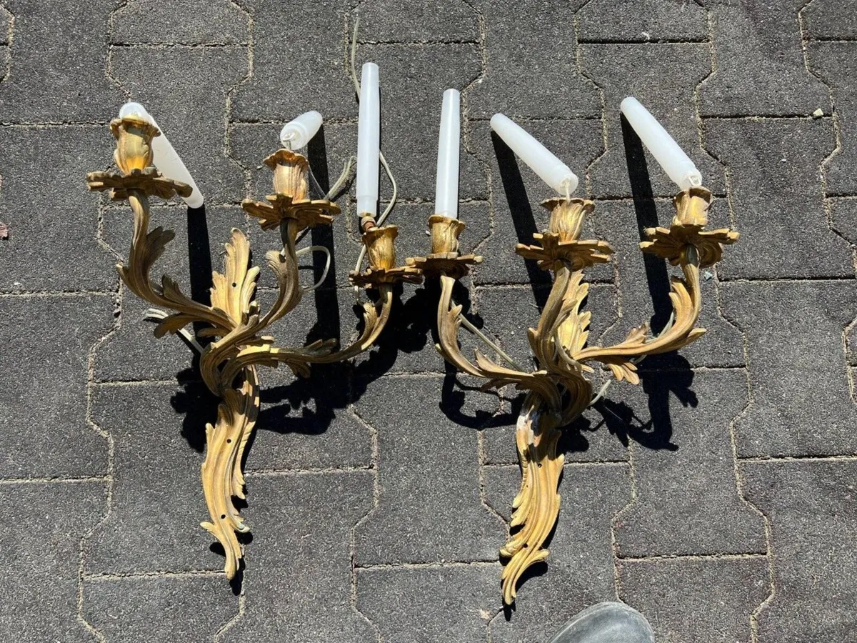 Pair x French Georgian Antiques Wall light