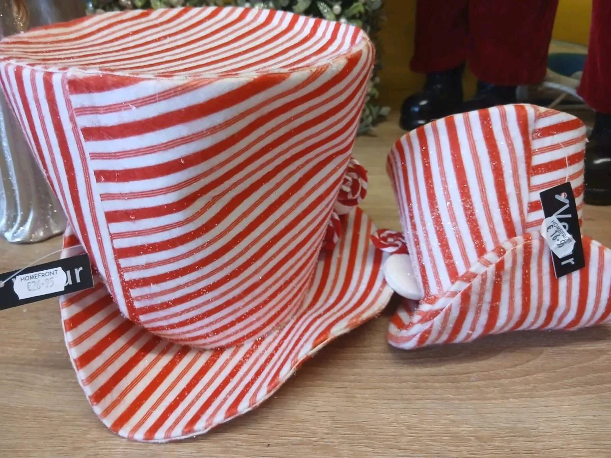 Pair of Christmas Hat Decorations - Image 1