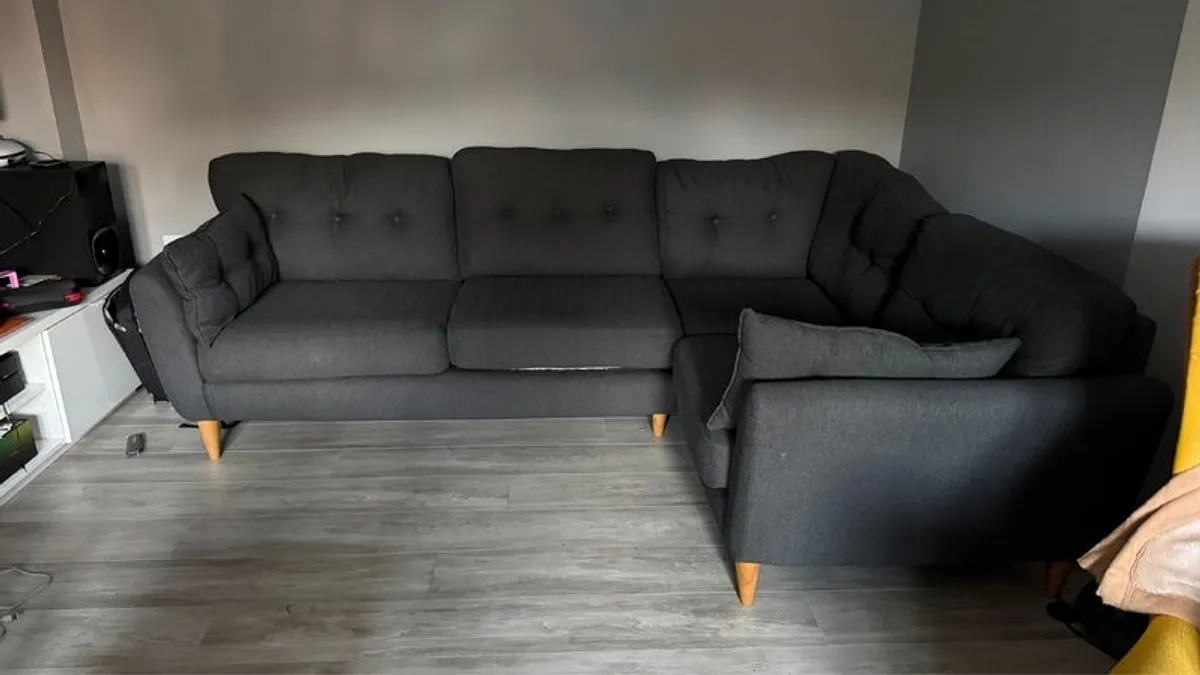 Dark Grey 2-Piece Sofa Set - Image 2