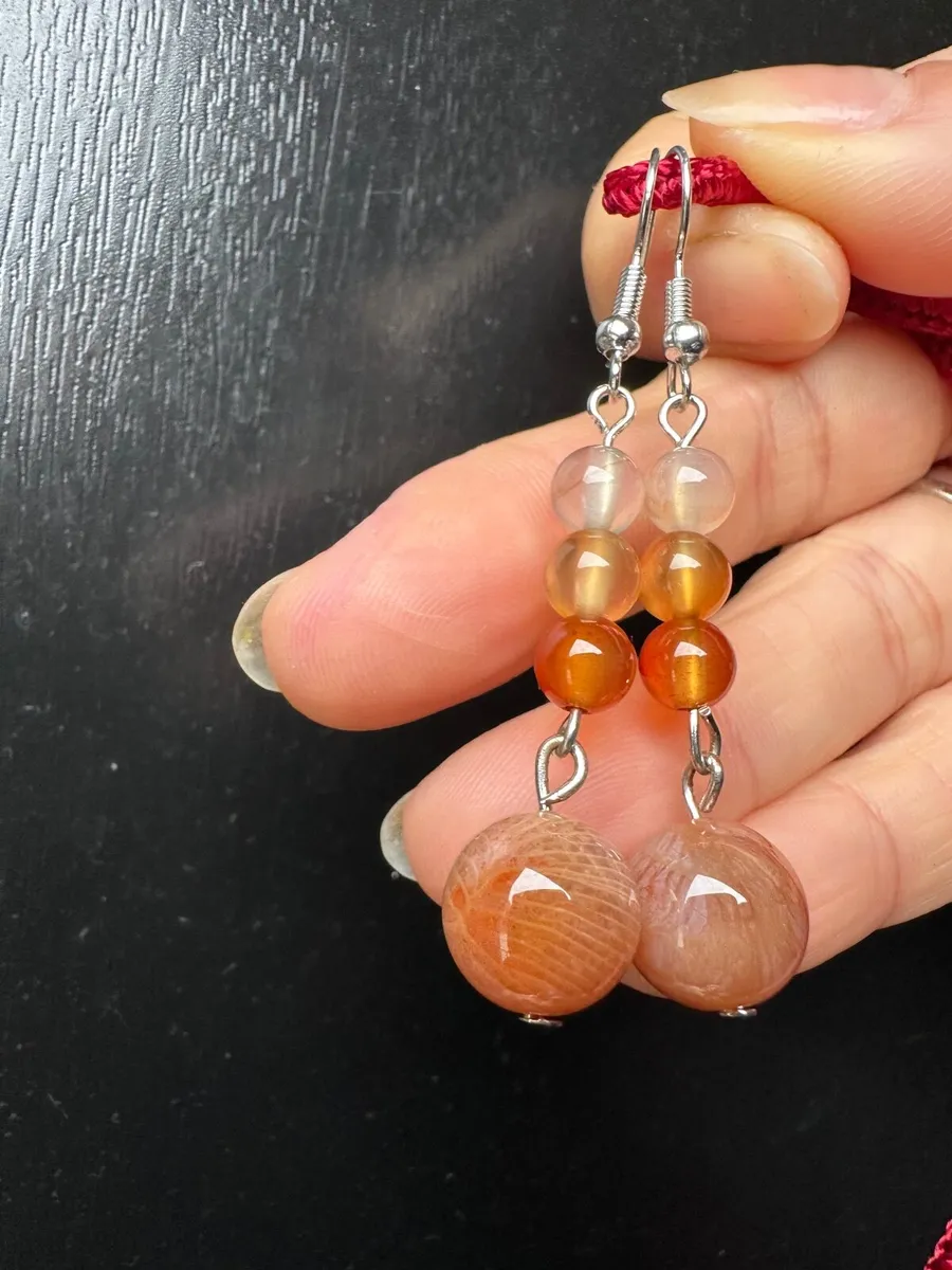 Handmade selection gemstones earrings - Image 1