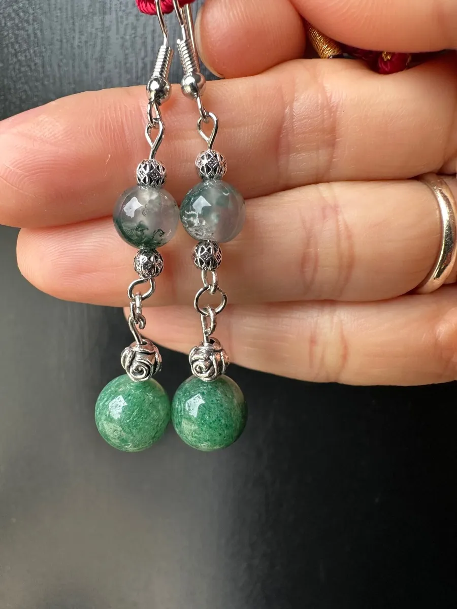 Handmade gemstones earrings - Image 1