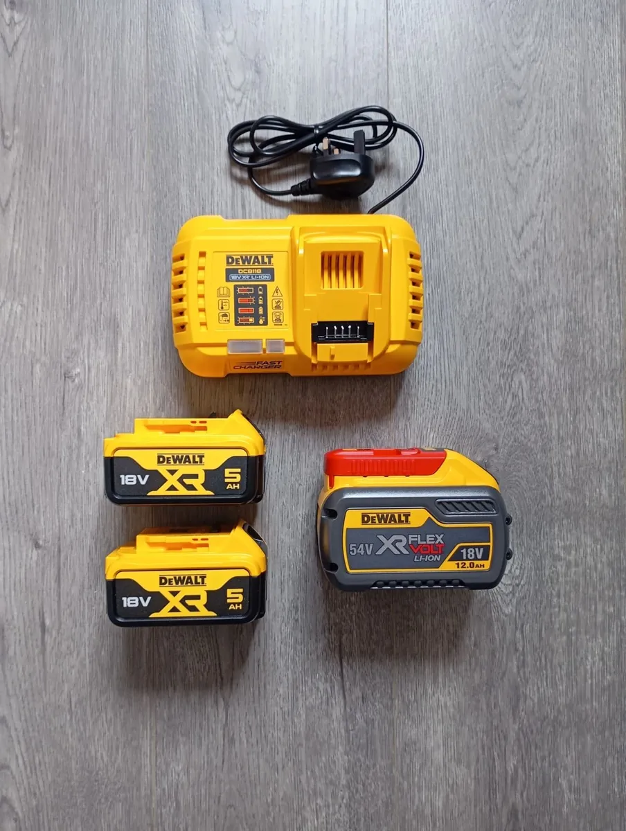 DeWalt Batteries & Charger (New) - Image 1