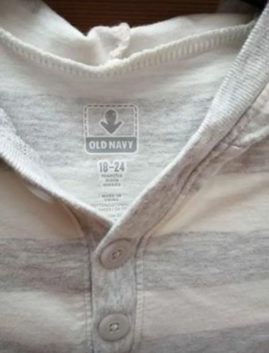Old navy Jumpsuit grey and cream. New with tags si - Image 4
