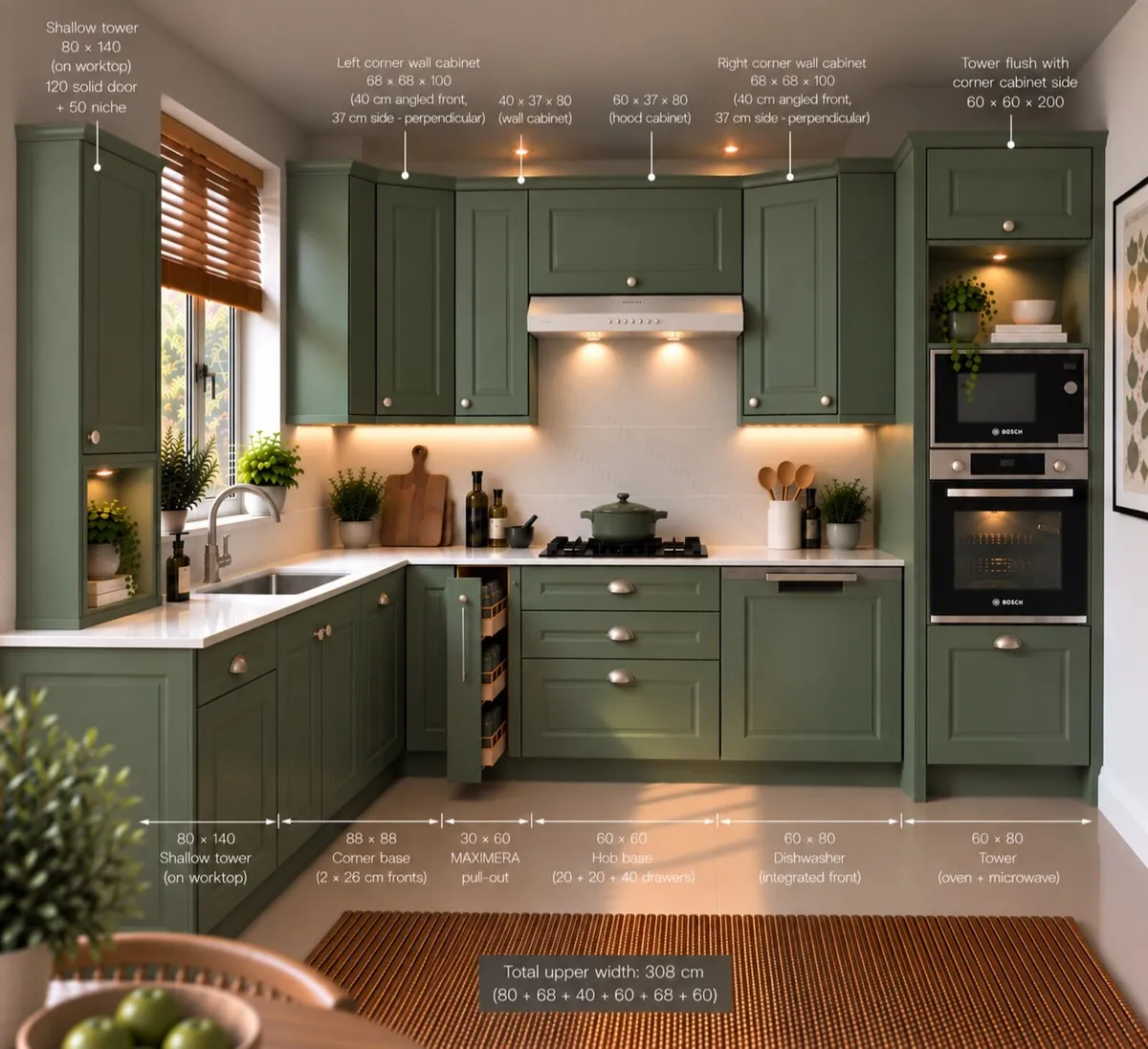 IKEA Axstad green shaker style kitchen 33% OFF - Image 2