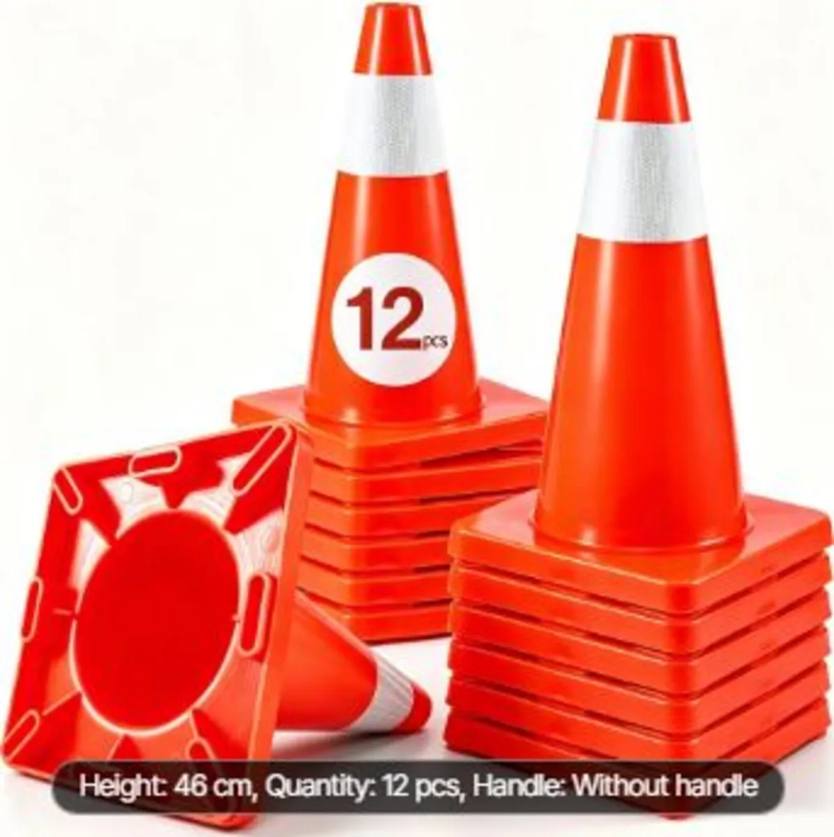 12Pack 18" Traffic Cones - Image 3