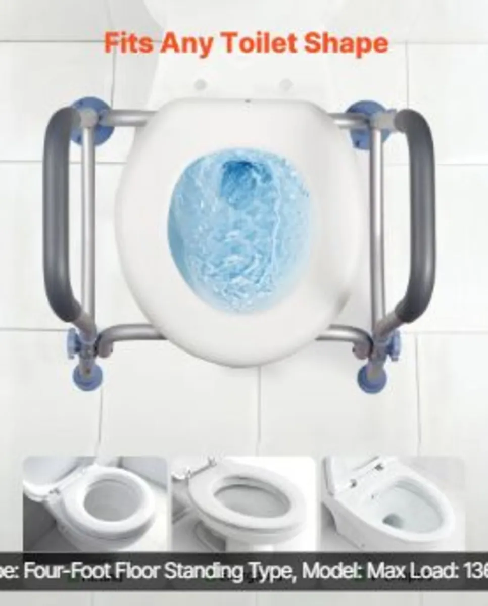 Raised Toilet Seat with Arms, 136 kg - Image 4