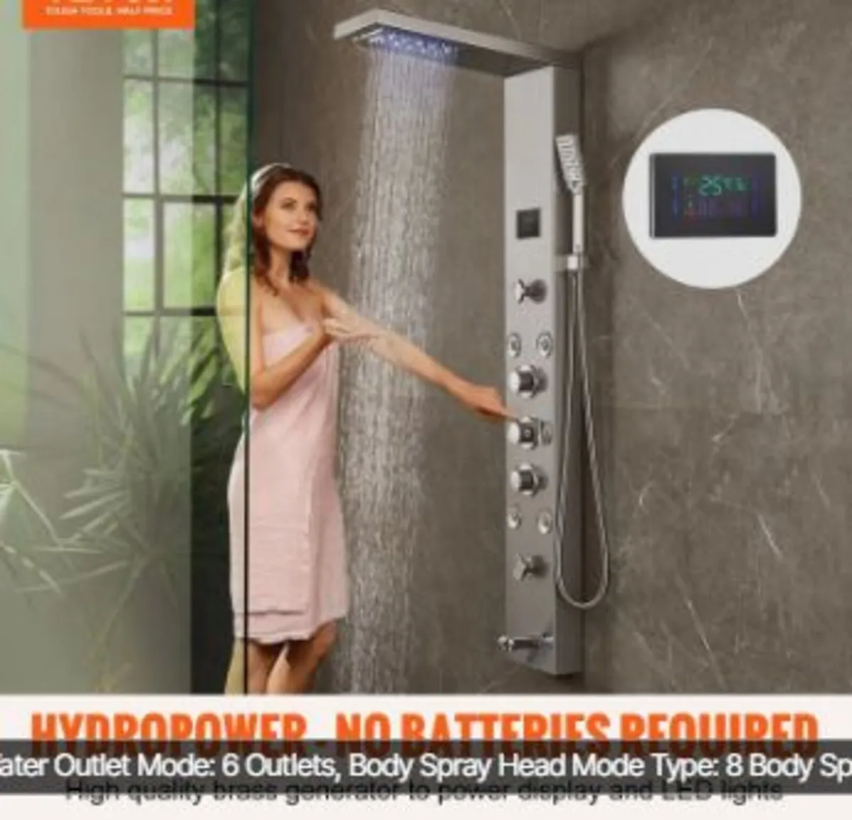 Shower Panel System, 6 Shower Modes - Image 2