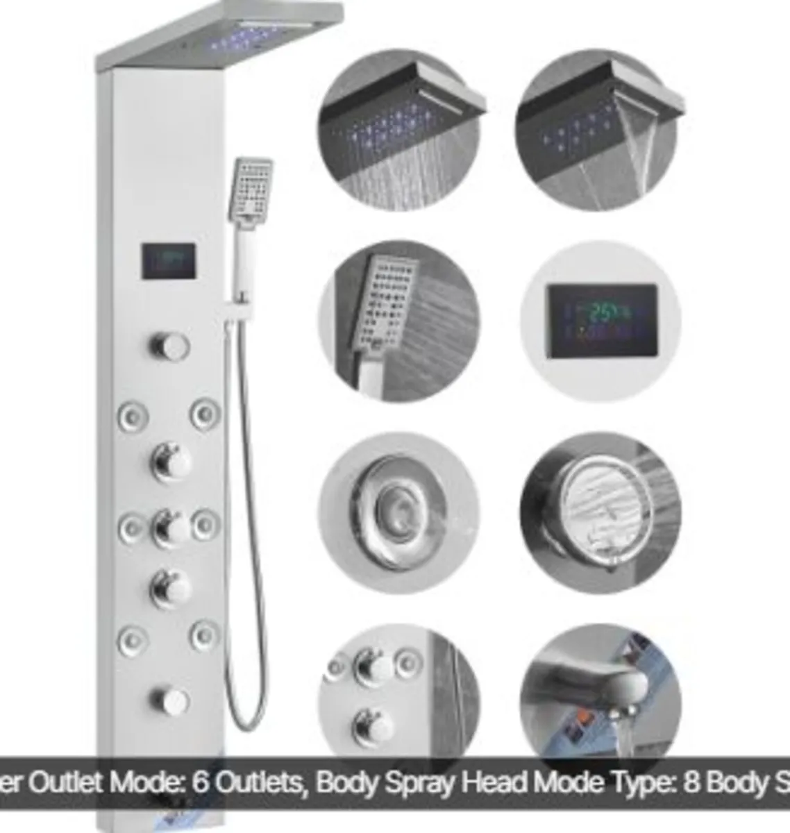 Shower Panel System, 6 Shower Modes - Image 3