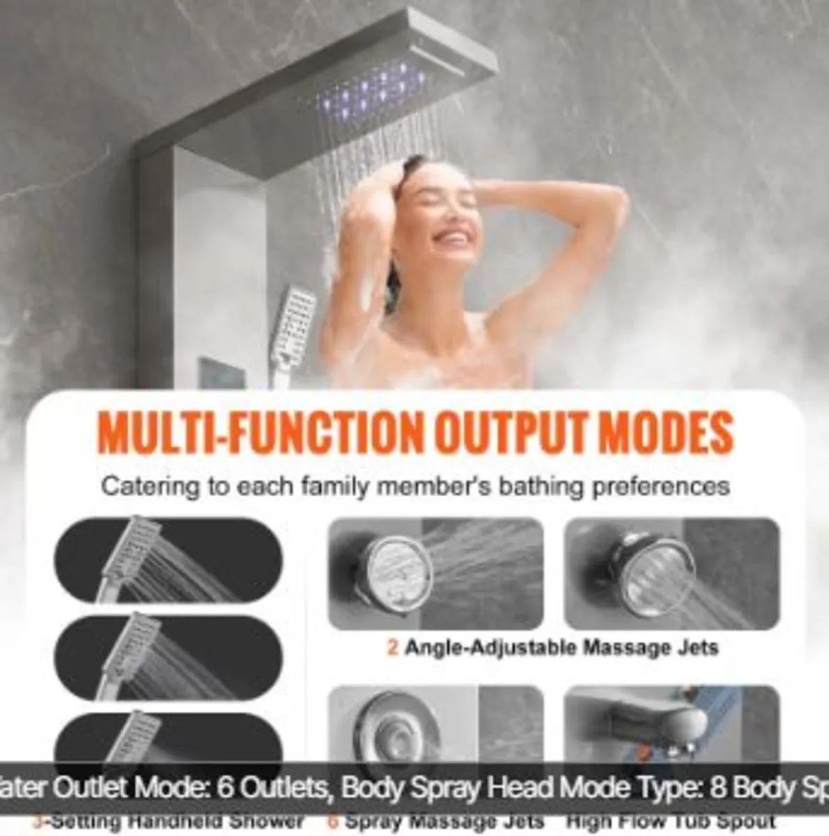 Shower Panel System, 6 Shower Modes - Image 4