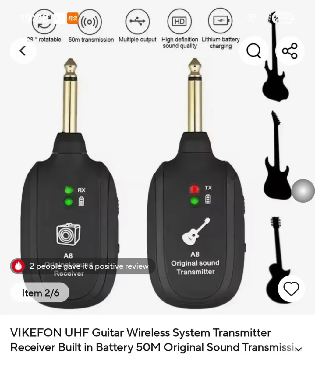 Wireless Guitar Transmitter/Receiver - Image 2
