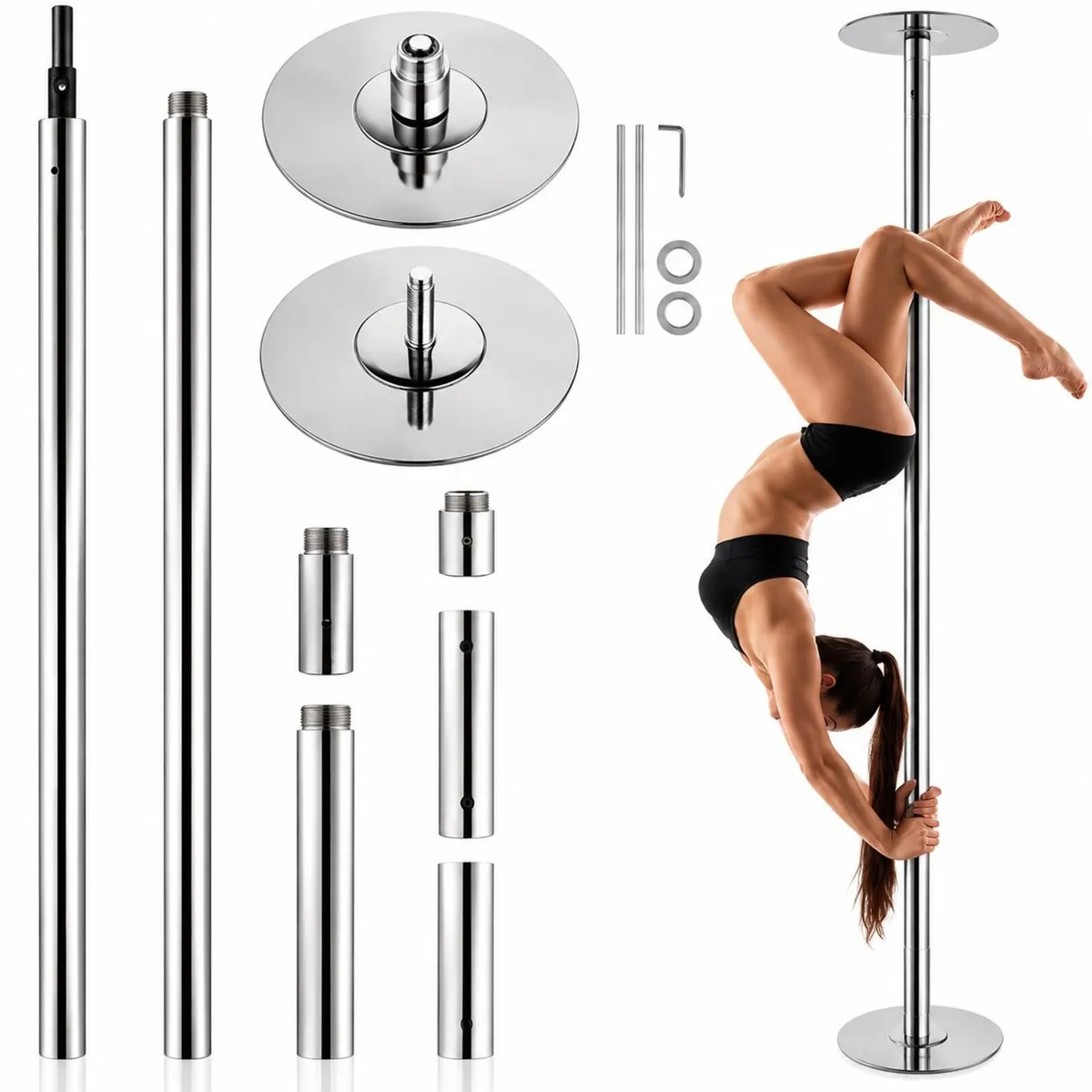 Professional Dance Pole – Height Adjustable Spinn - Image 1
