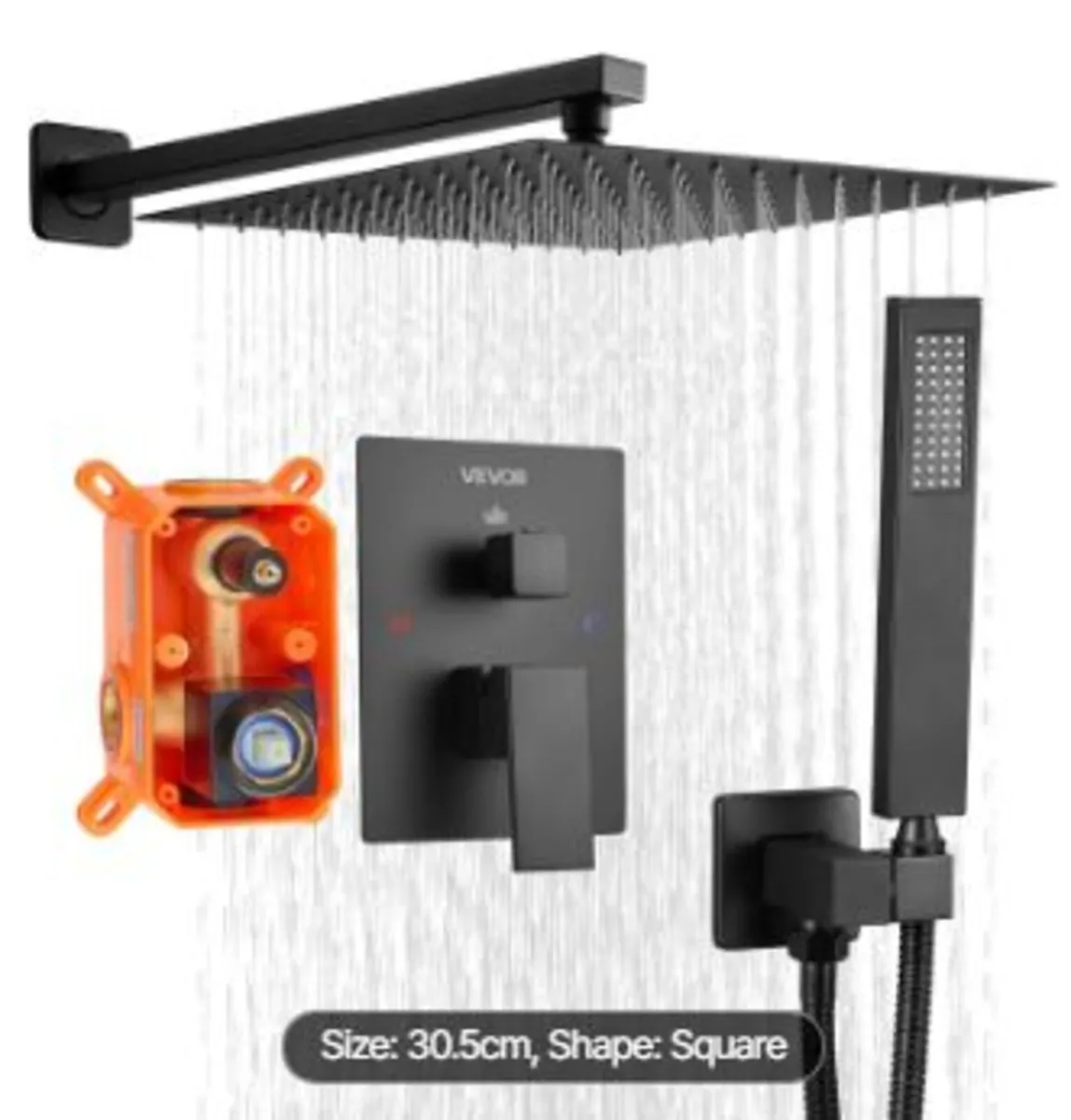 Shower Faucet Set, Rainfall Bathroom - Image 1