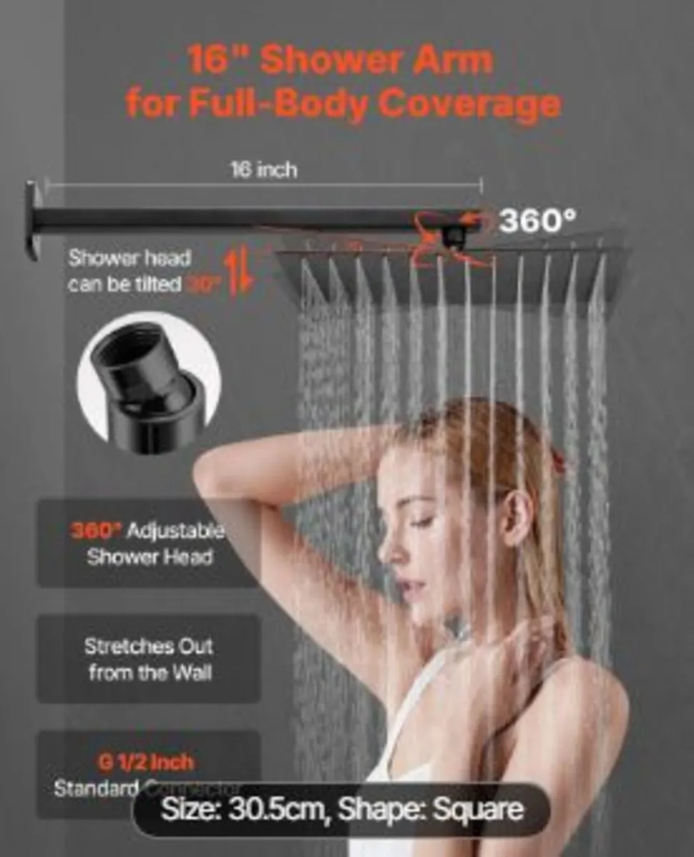 Shower Faucet Set, Rainfall Bathroom - Image 4
