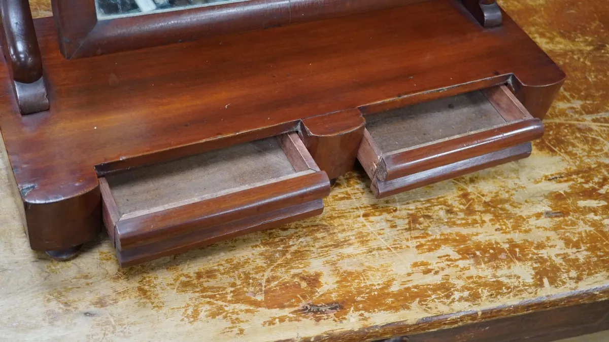 Victorian Mahogany Dressing Mirror - Image 4