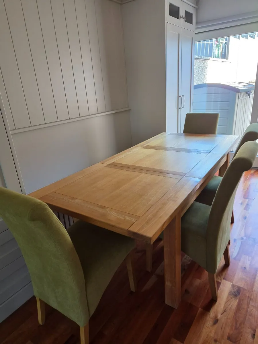Solid Oak Dining Table - Image 4