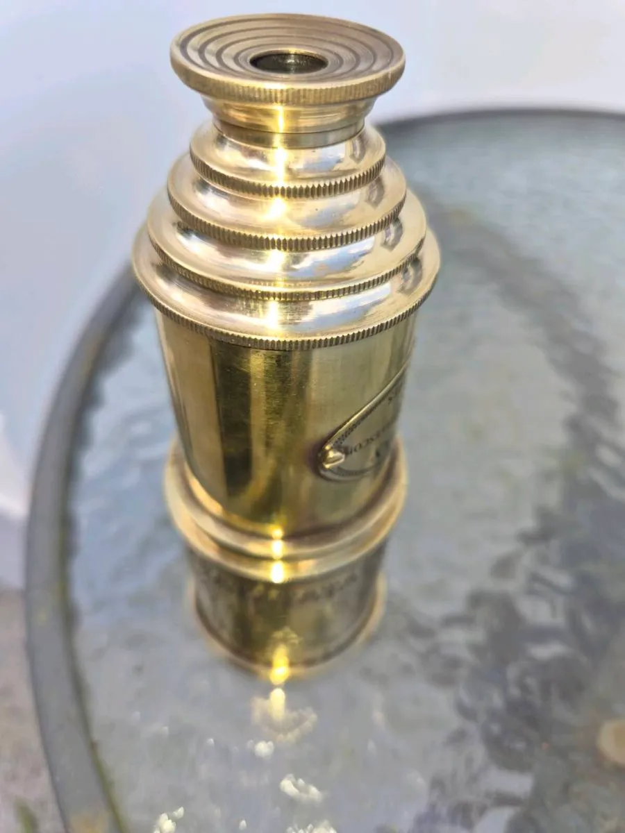 Old marine brass  telescope - Image 4