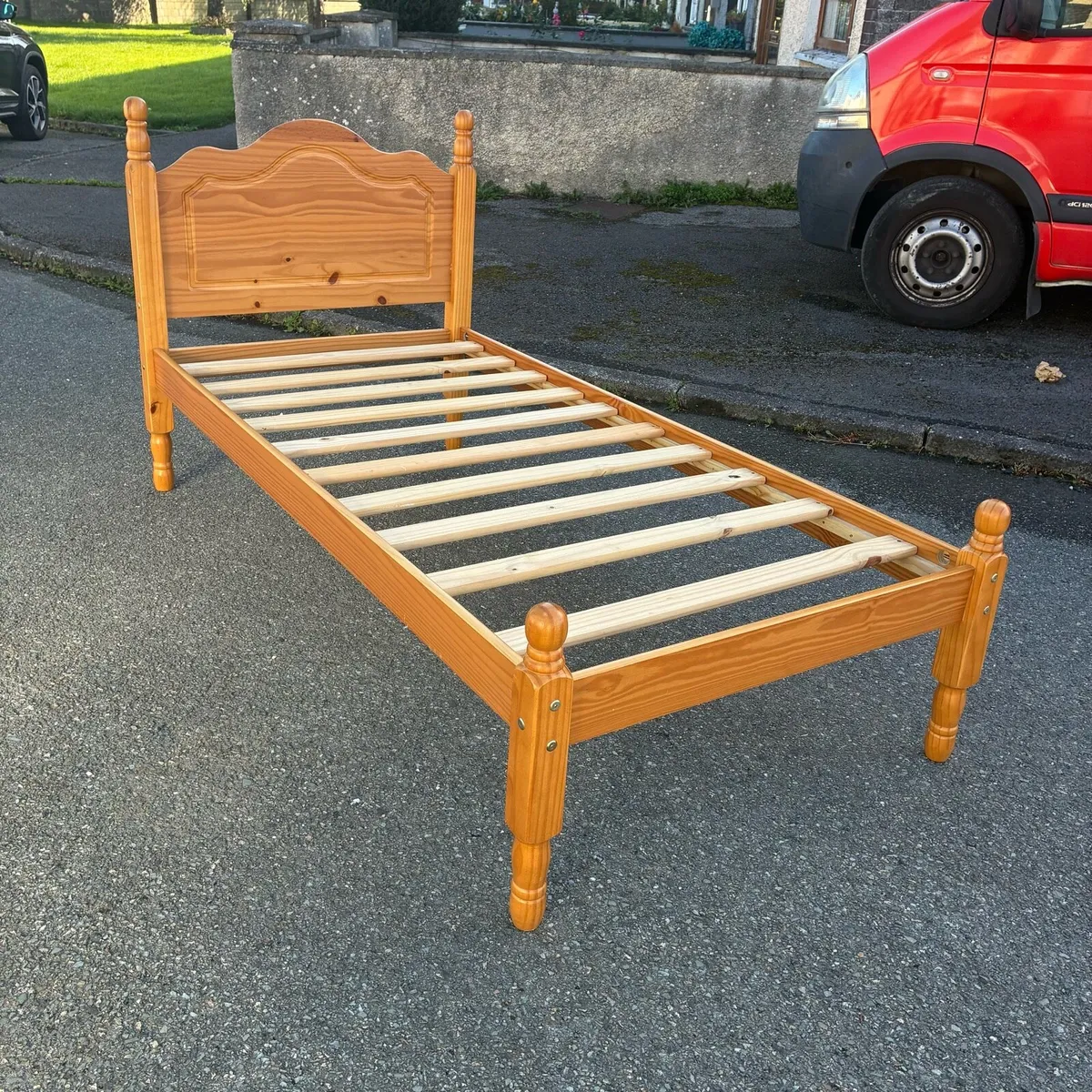 Single Solid Pine Bed frame - Image 2