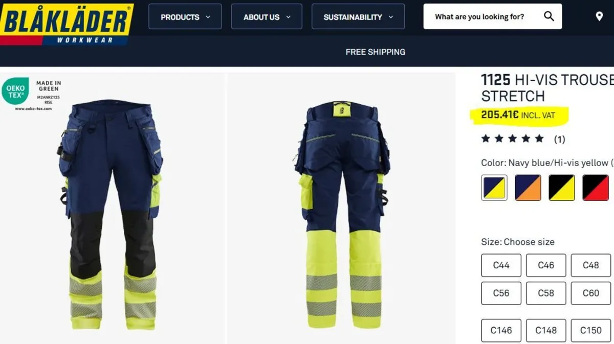 Mens Blaklader Workwear NEW - Full Set - Image 4