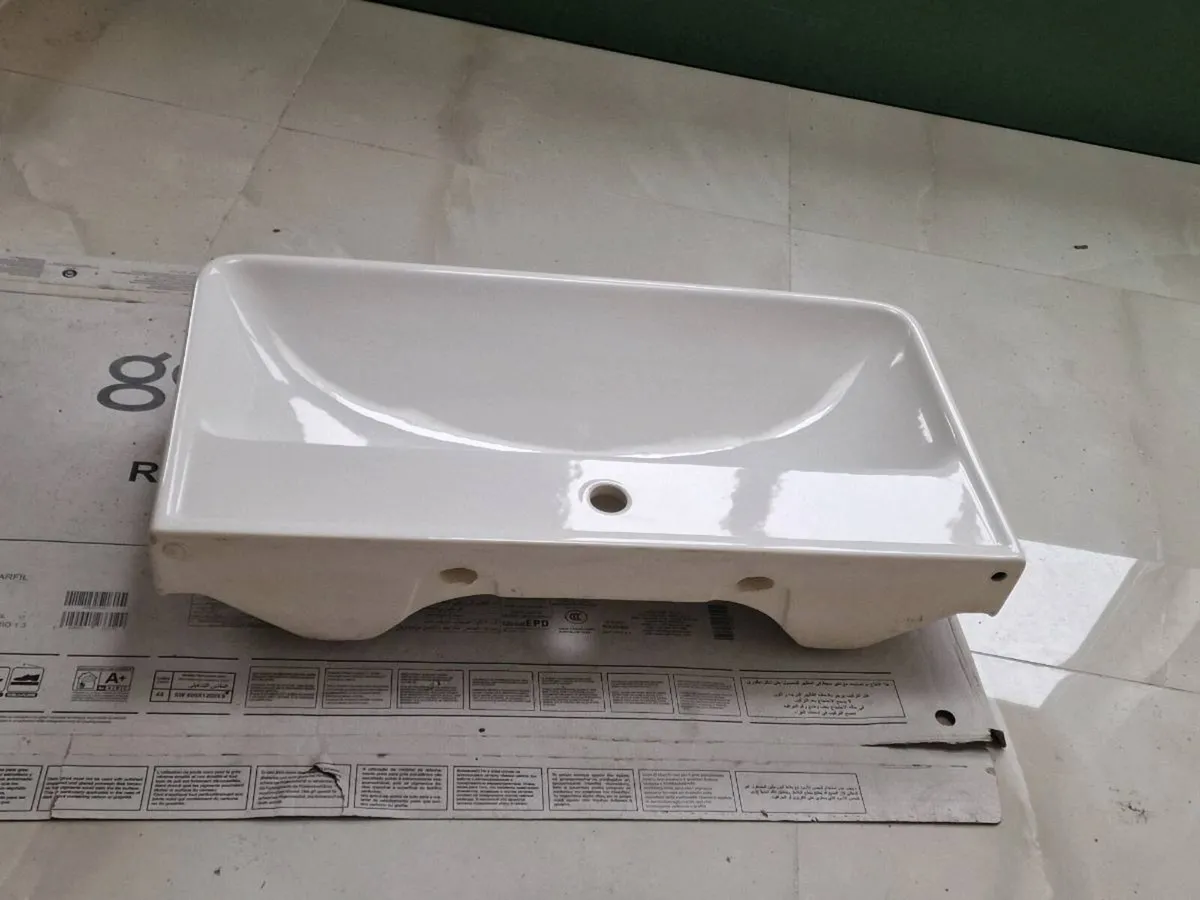 800mm oak wall hung vanity unit - Image 3