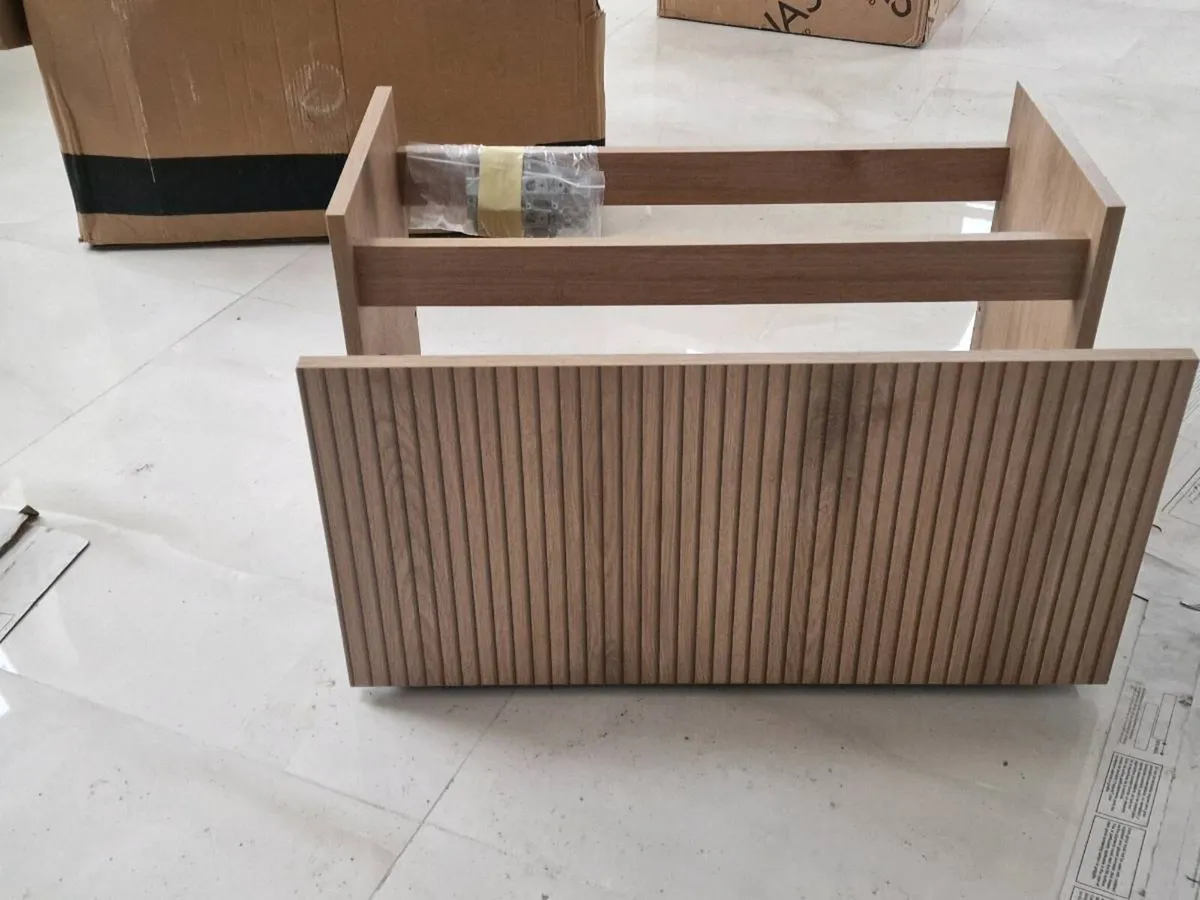 800mm oak wall hung vanity unit - Image 4