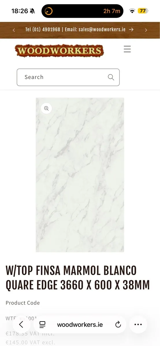Kitchen Worktop - brand new - marble-effect finish - Image 1
