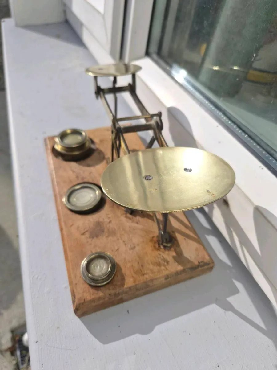 Old post office brass schales - Image 2
