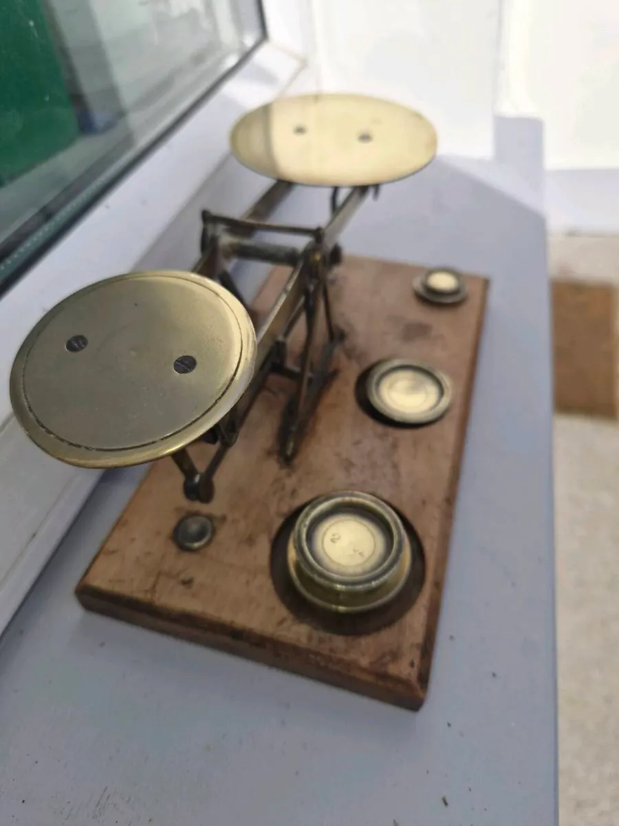Old post office brass schales - Image 3
