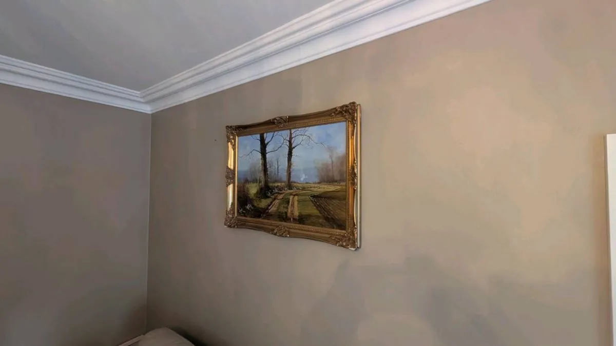 Signed Landscape Oil Painting - Ornate Gilt Frame - Image 4