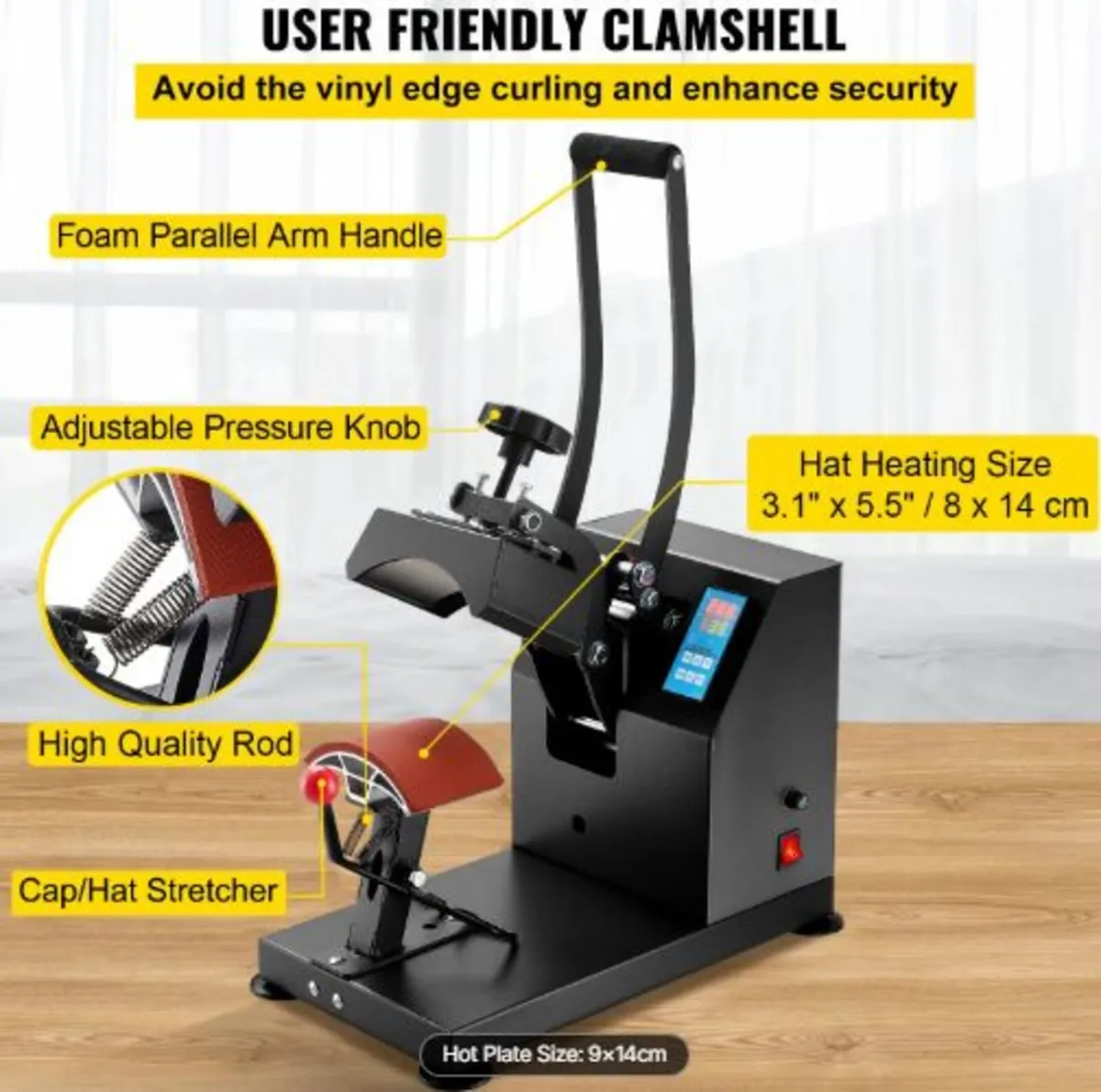 Hat Heat Press 5.5 x 3.5 inch Heat Press Machine - Image 3