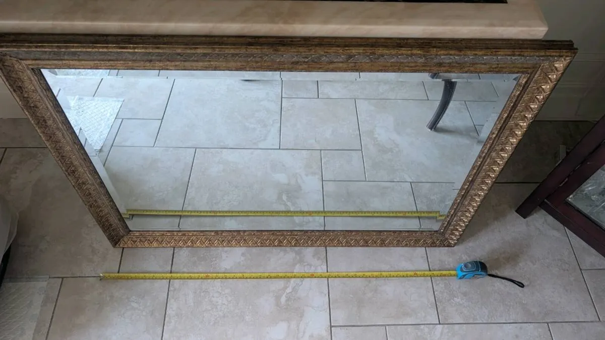 Large Ornate Gilt Effect Mirror - Image 3