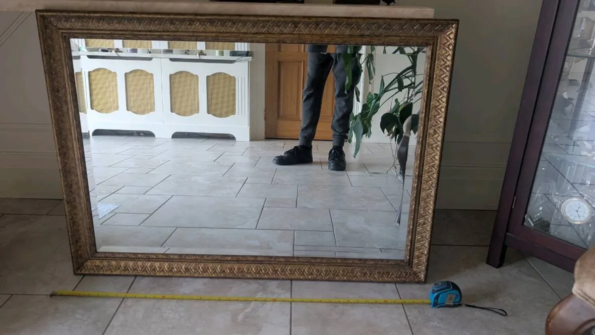 Large Ornate Gilt Effect Mirror - Image 2