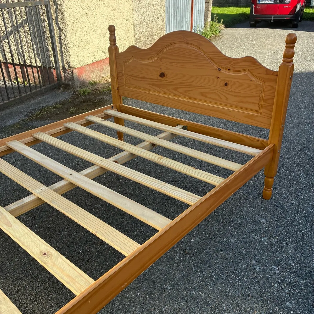 Solid Pine Double Bed - Image 3