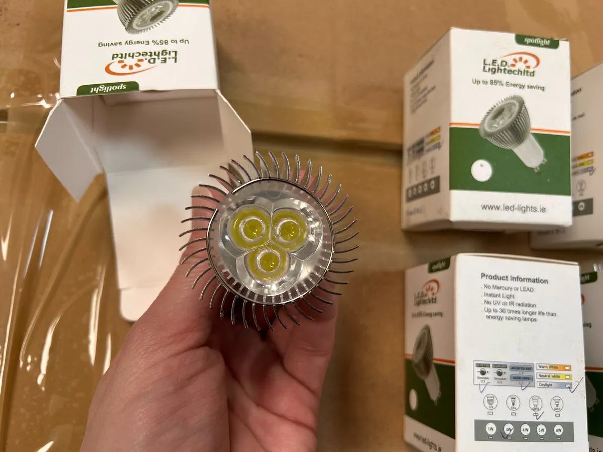 New 5 x LED GU10 LED Spotlights – 3W - Image 2