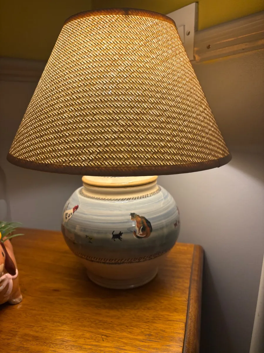 Nicholas Mosse landscape lamp and shade - Image 1