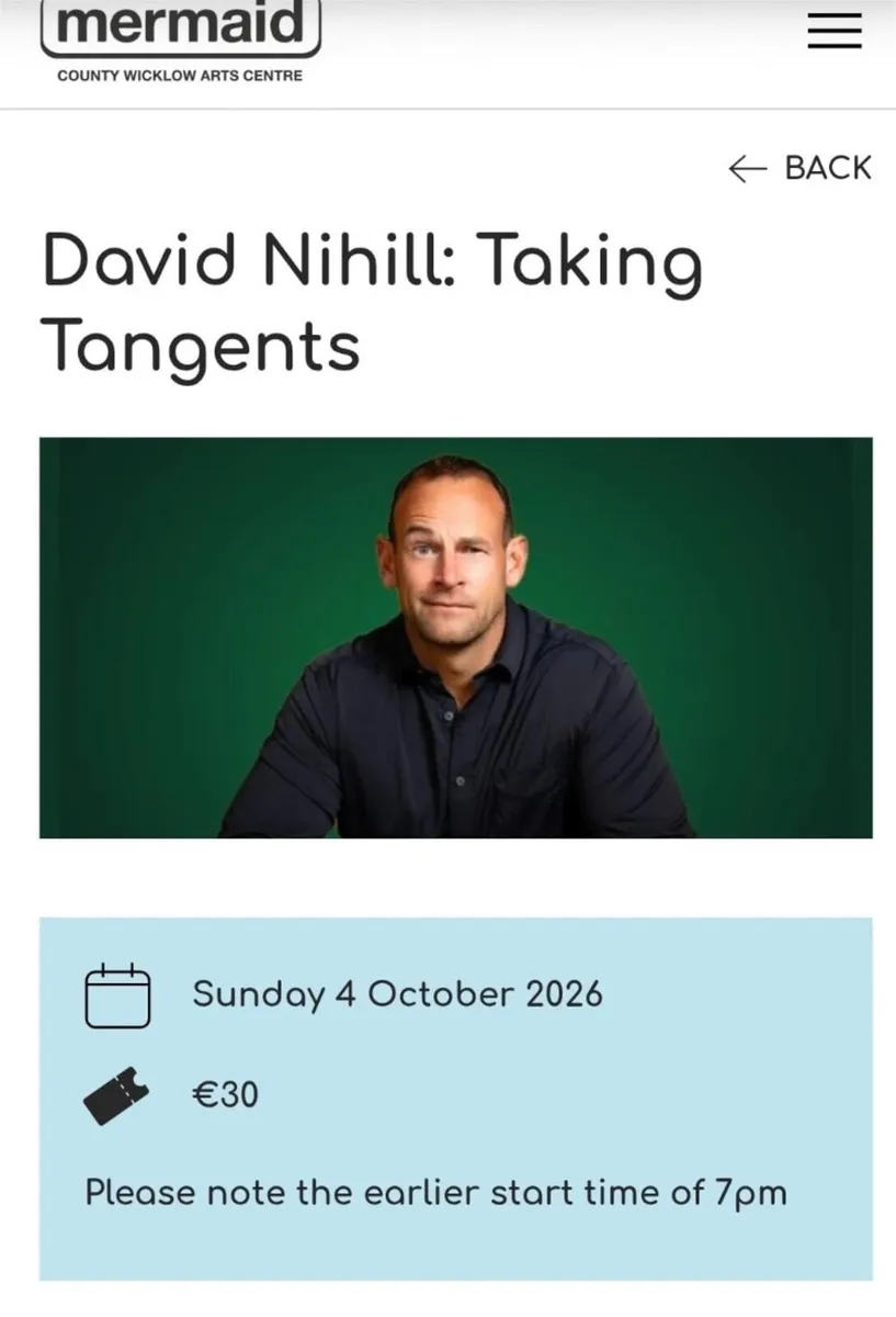 David Nihill: Taking Tangents - Stand Up tickets - Image 1