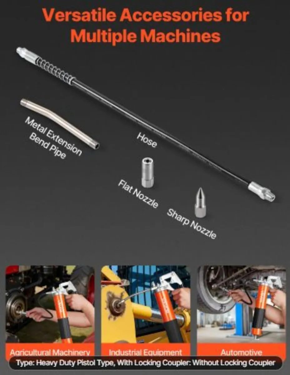 Grease Gun, 8000 PSI High Pressure, Heavy Duty - Image 3