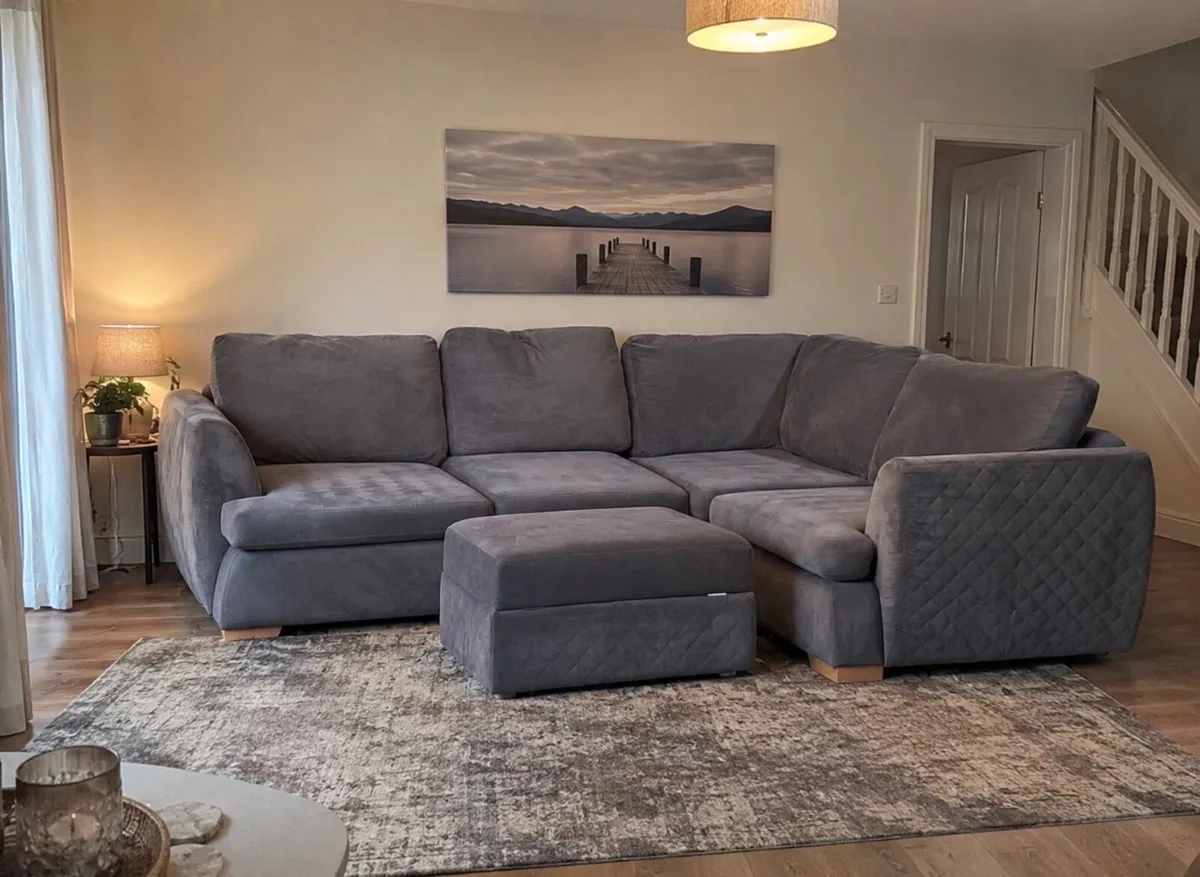 Grey Dfs corner sofa - Image 1