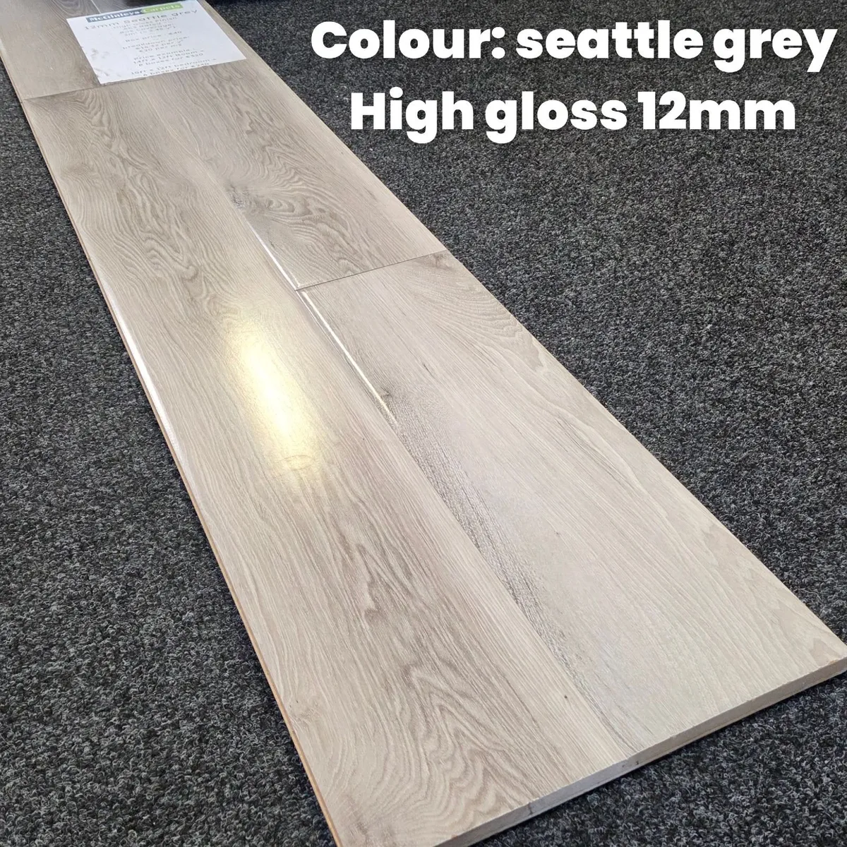 12mm Seattle Grey Gloss Flooring - Image 1
